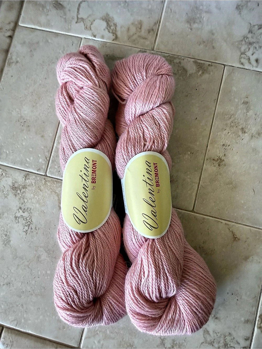 Valentina by Bremont Alpaca Wool Yarn 2 Hanks in Pink NWT